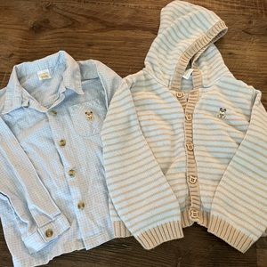 24 Month button down and matching sweater